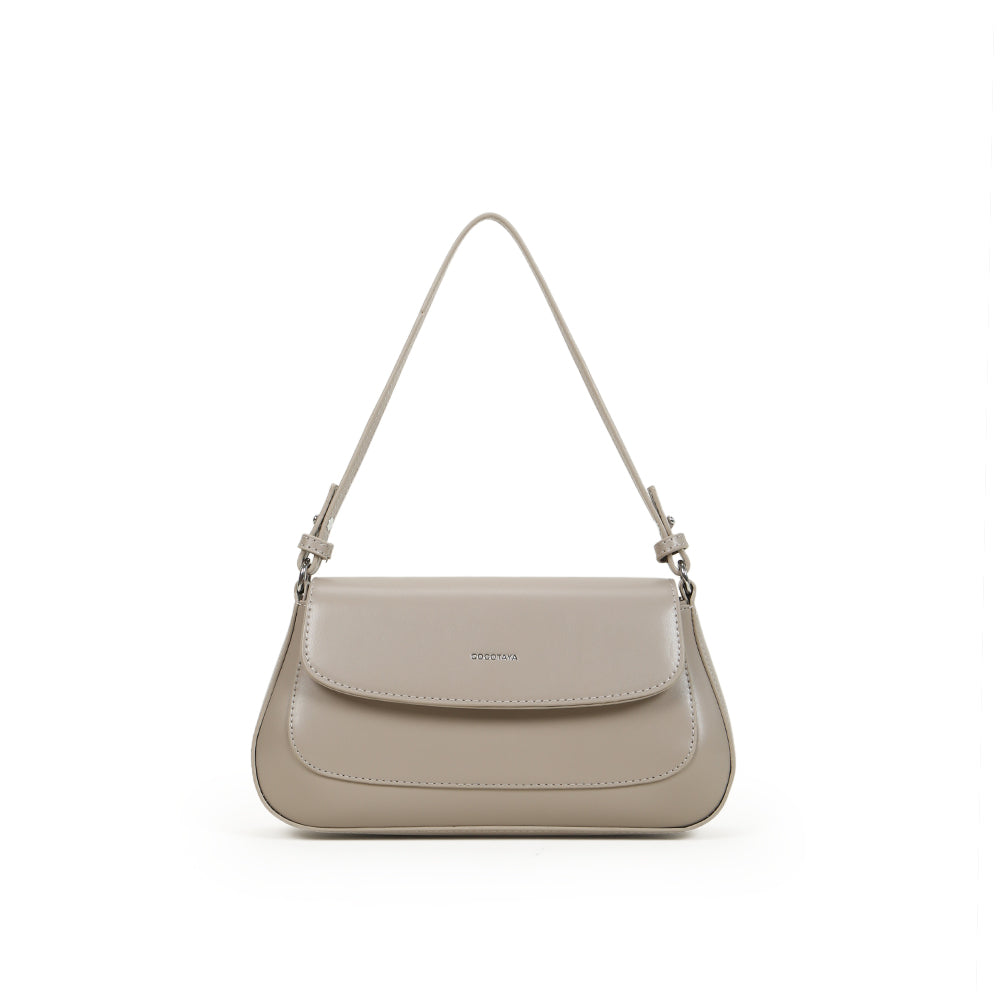 PU Leather Handbag Women's Solid Color Flap Fashion One Shoulder Underarm Bag