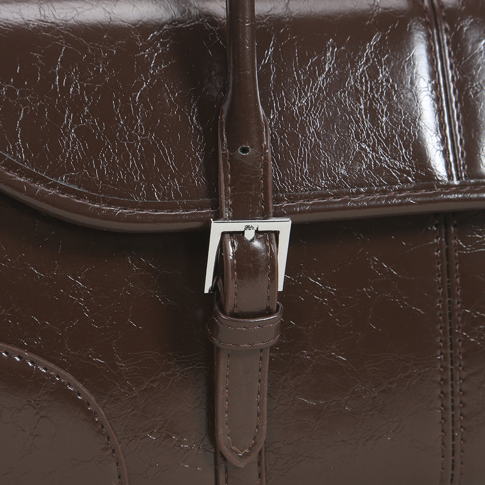 High-end retro armpit bag, fashionable and versatile PU leather shoulder bag, large-capacity work and commuter bag