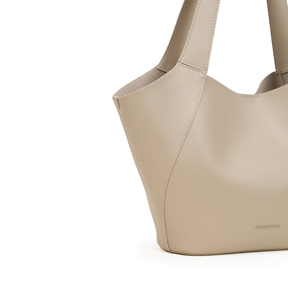 Trend high-capacity armpit tote bag for women PU leather solid color commuter bag