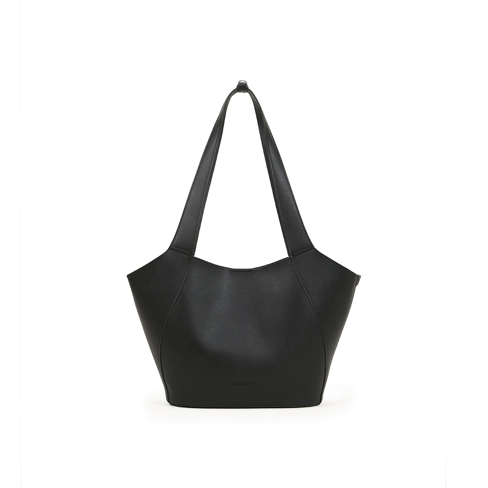 Trend high-capacity armpit tote bag for women PU leather solid color commuter bag