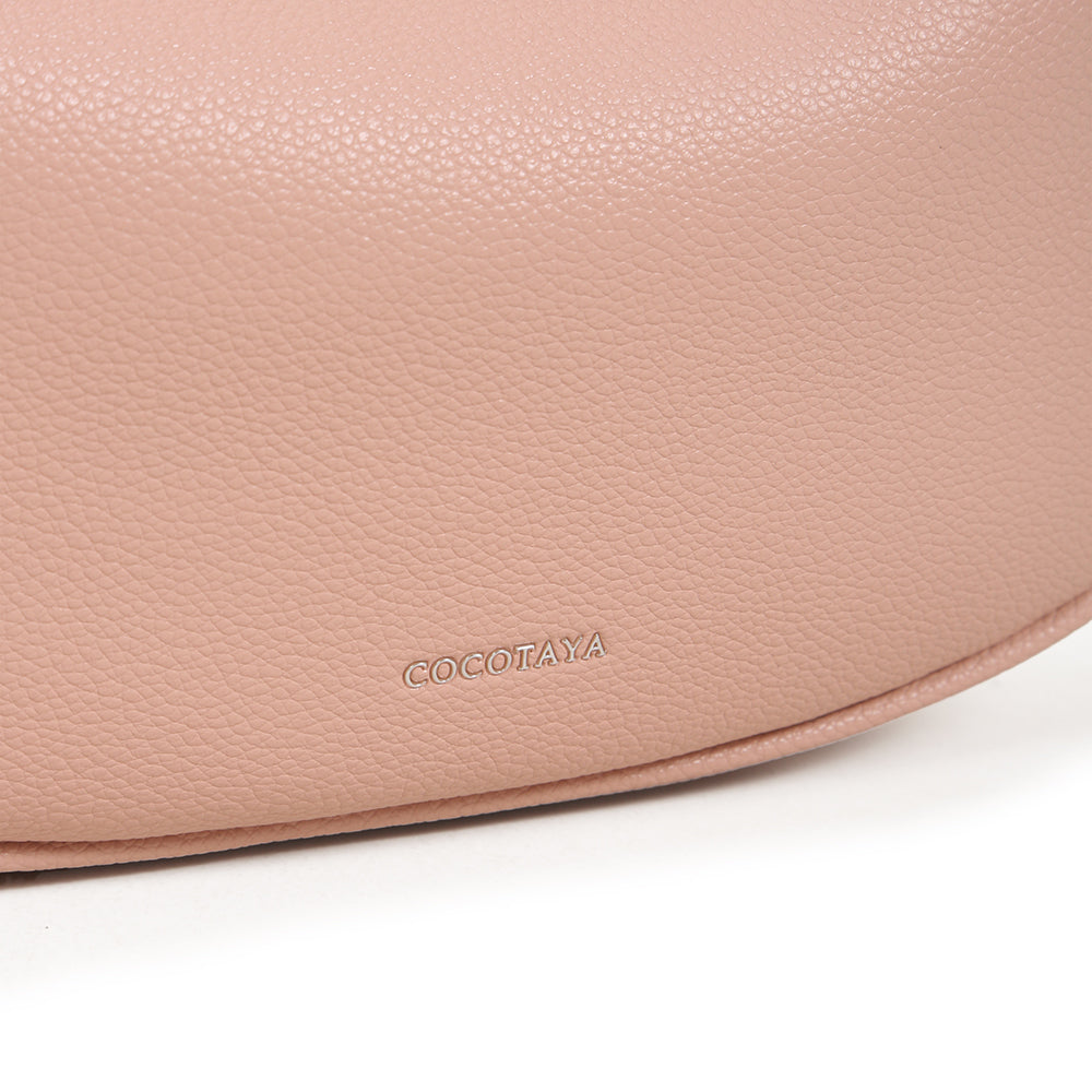 New PU leather half-moon bag, adjustable shoulder strap, versatile hand-held messenger shoulder bag, trendy crescent dumpling bag