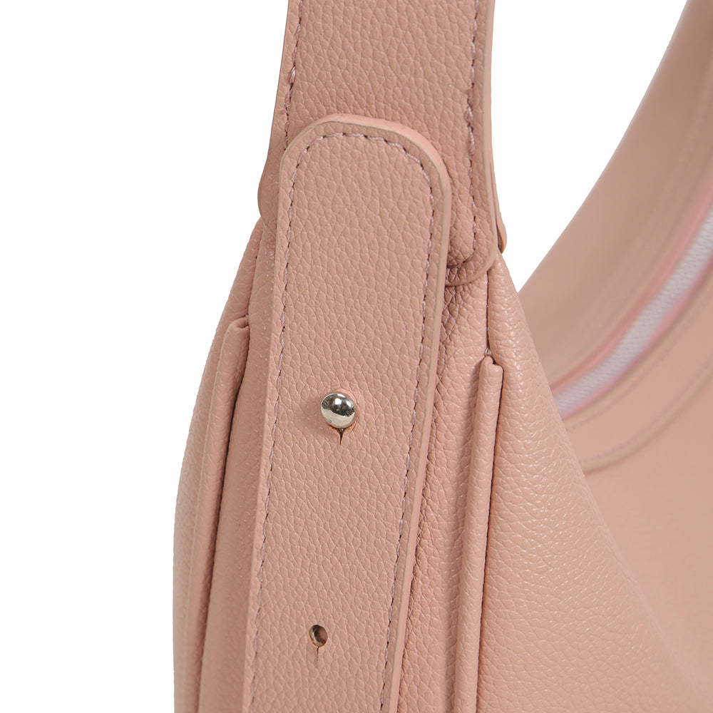 New PU leather half-moon bag, adjustable shoulder strap, versatile hand-held messenger shoulder bag, trendy crescent dumpling bag