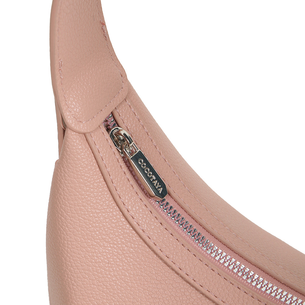 New PU leather half-moon bag, adjustable shoulder strap, versatile hand-held messenger shoulder bag, trendy crescent dumpling bag