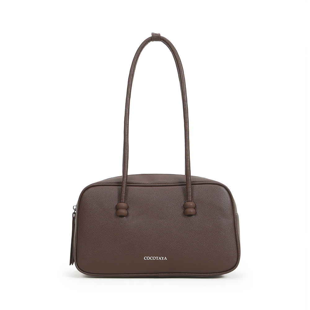 New PU leather retro handbag Boston pillow bag large capacity shoulder bag