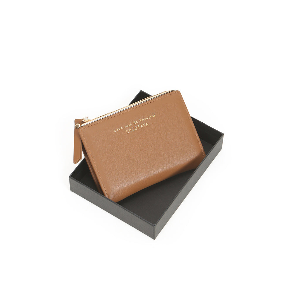 Short-style simple two-fold zipper purse pocket pocket Lady Pu Leather