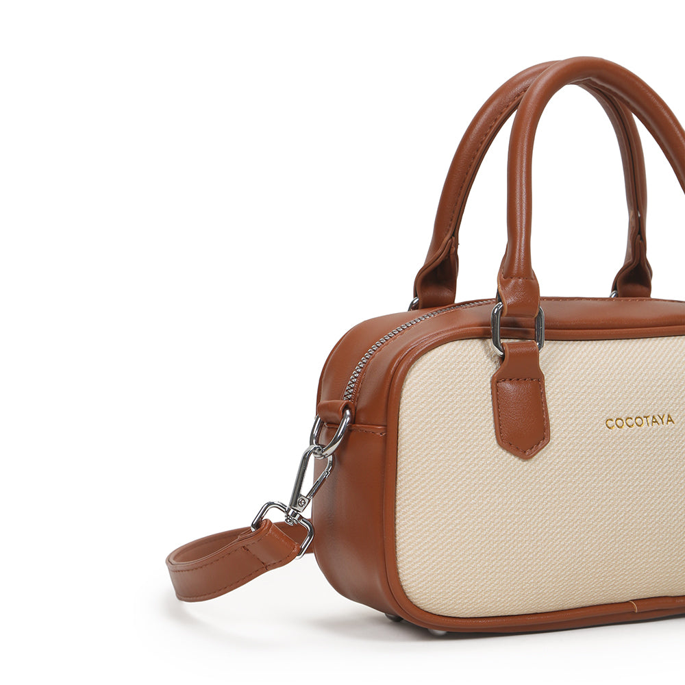 New handbag bowling bag ladies PU leather single shoulder messenger bag