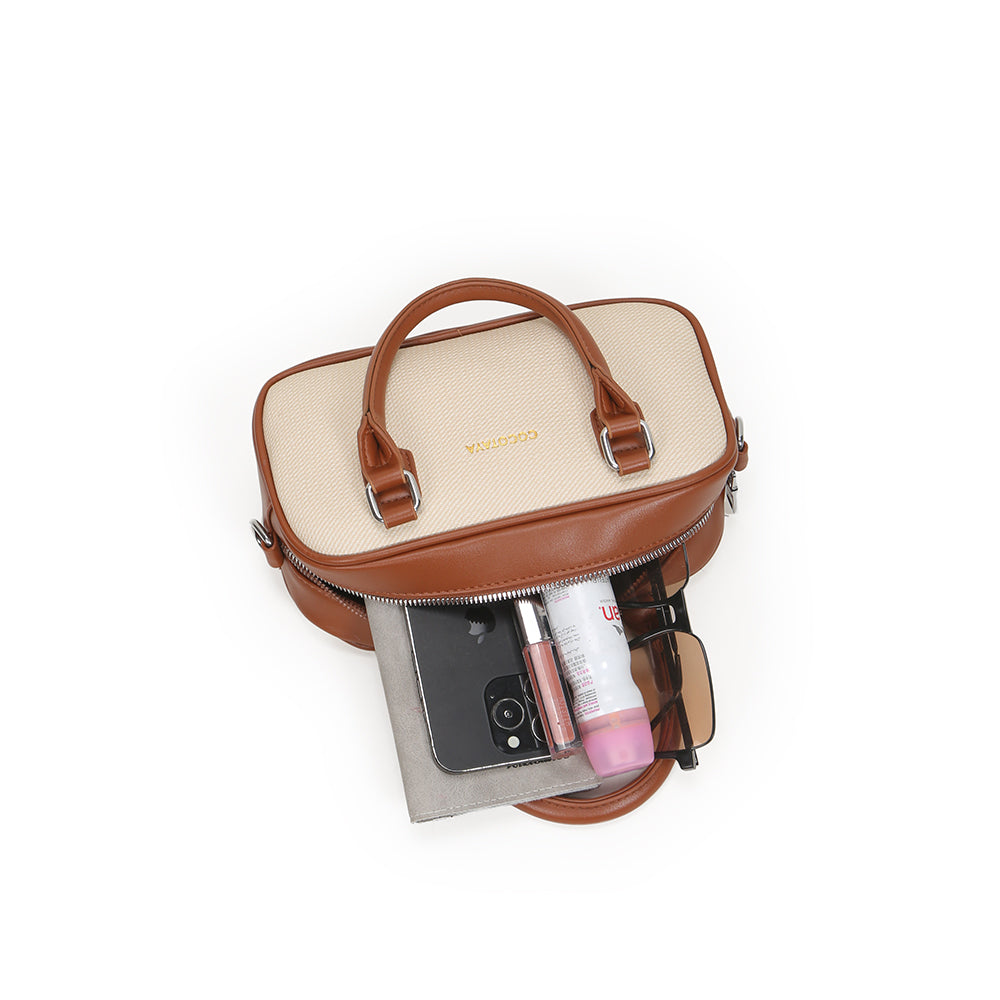 New handbag bowling bag ladies PU leather single shoulder messenger bag