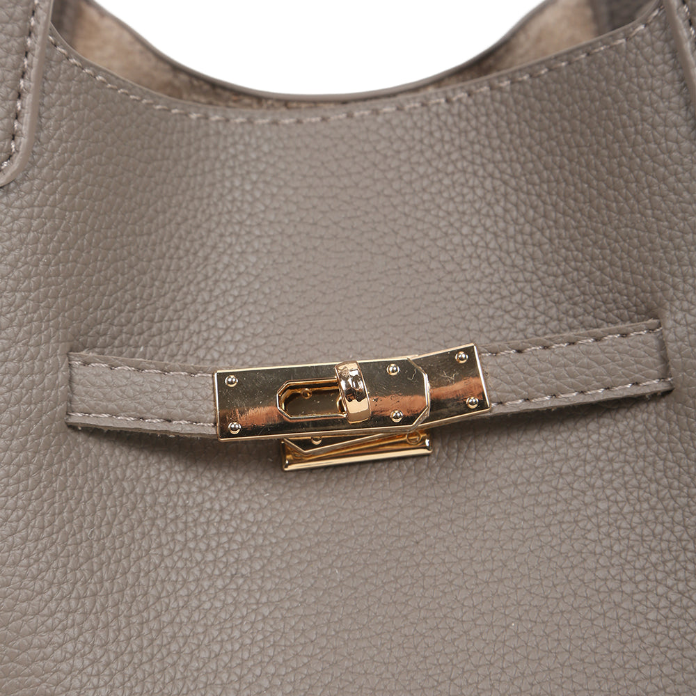 Fashionable hand-held bucket bag, high-quality large-capacity shoulder bag, temperament all-match mother-and-child bag