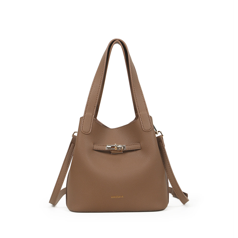 Fashionable hand-held bucket bag, high-quality large-capacity shoulder bag, temperament all-match mother-and-child bag