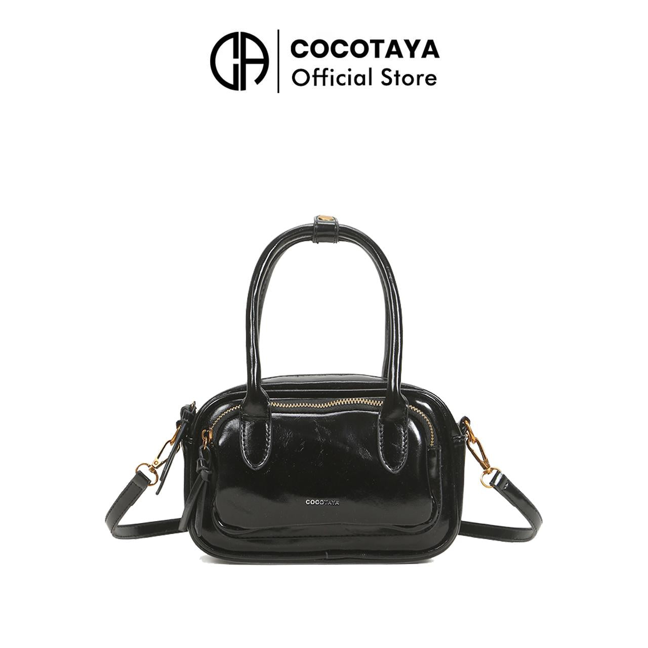 New solid color PU leather crossbody handbag, fashionable and versatile shoulder bag