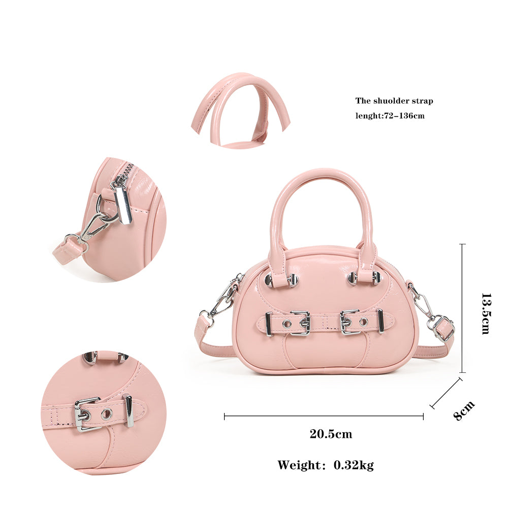 Classic trendy cute handbag, high-quality simple solid color shoulder bag for women