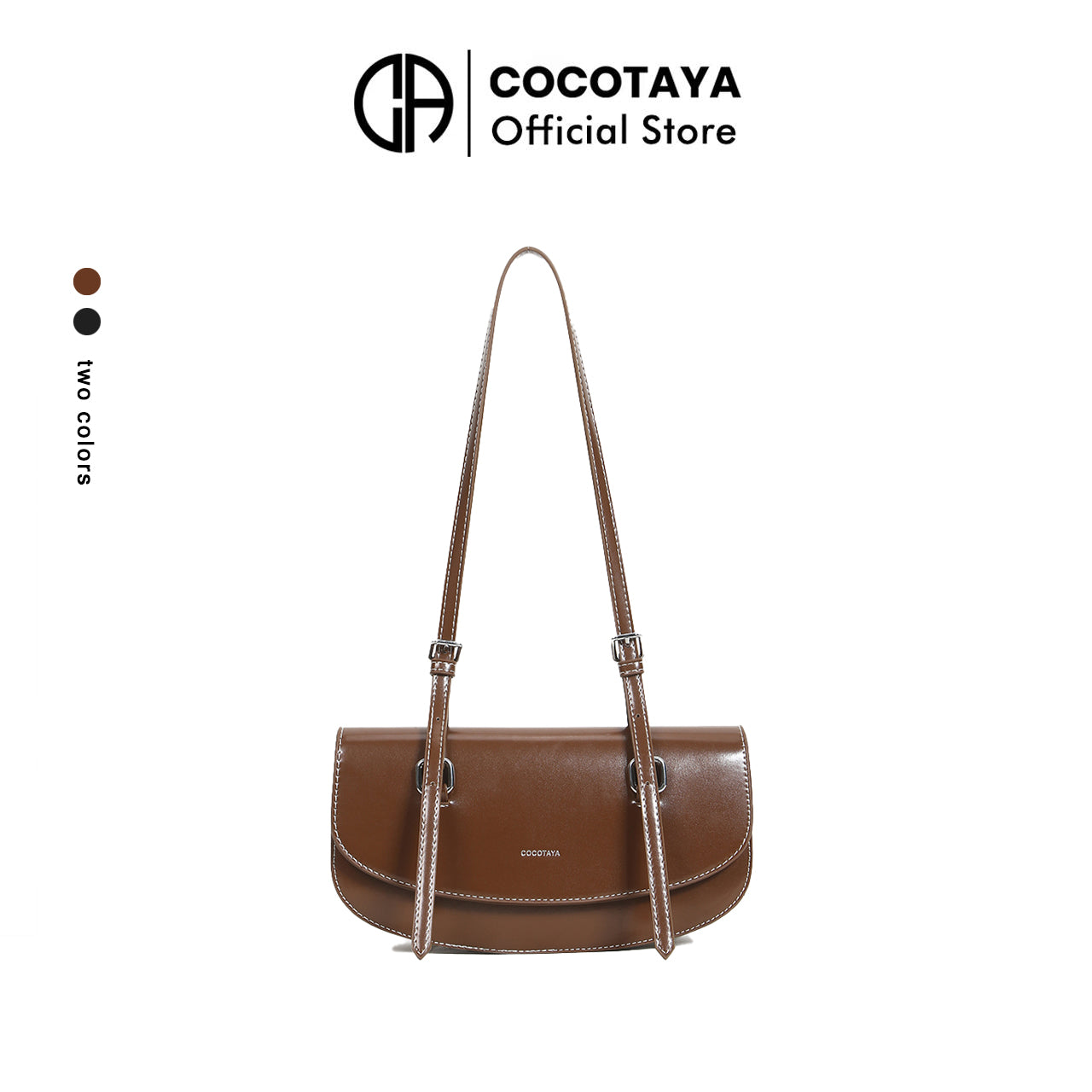 Fashionable and versatile PU bag, simple and elegant single-shoulder messenger bag with magnetic design