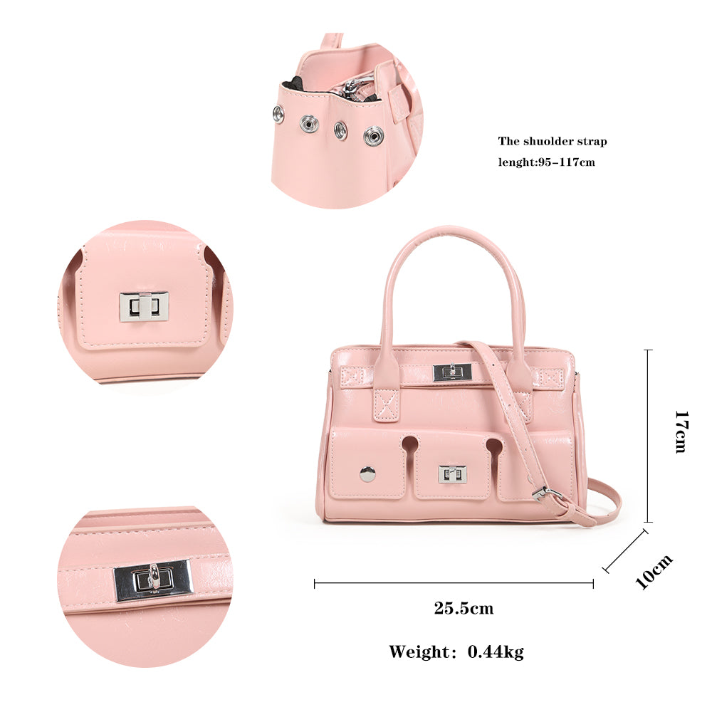 High-end stylish large-capacity simple handbag, fashionable commuter shoulder messenger bag