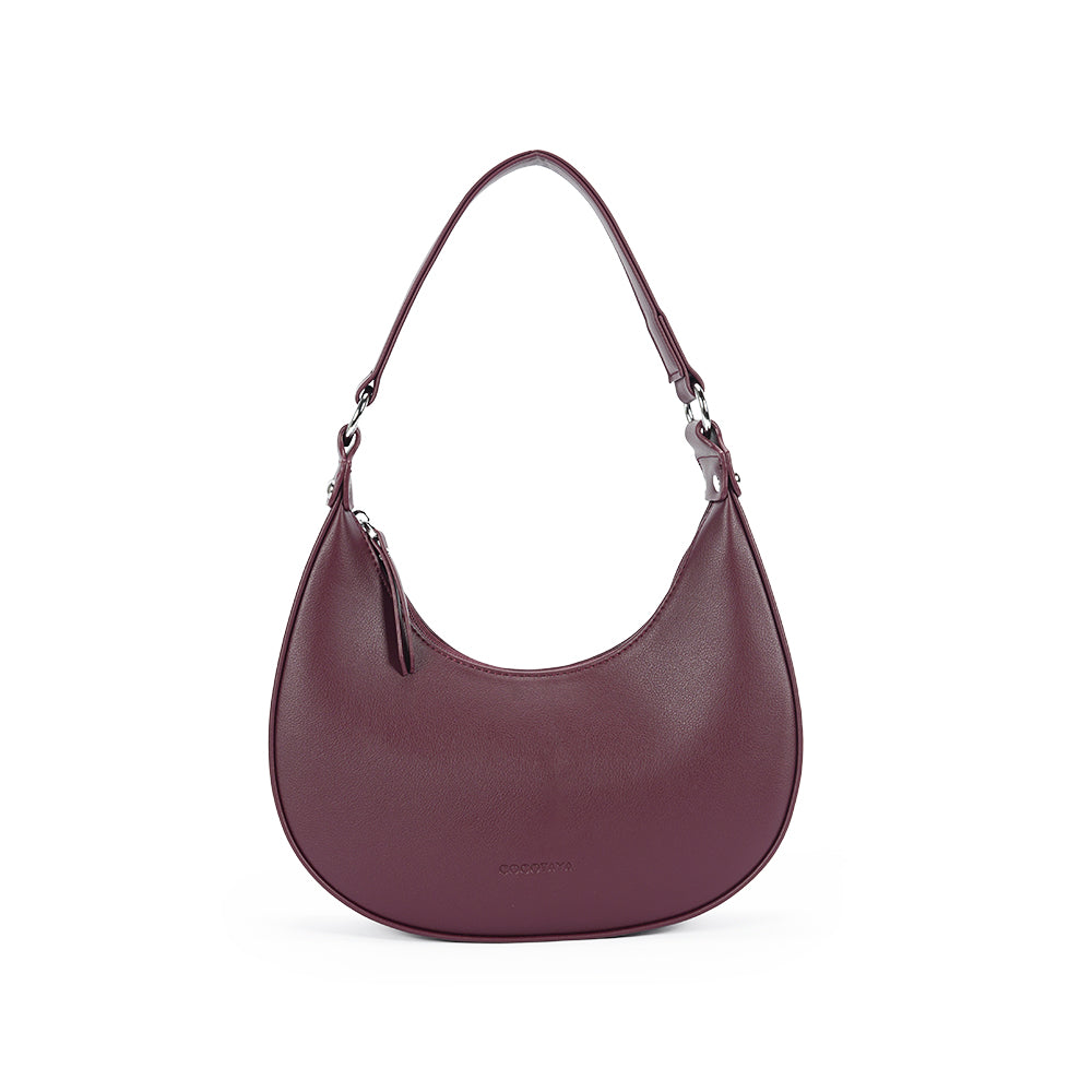 (COCOTAYA) women's PU solid color underarm bags, stylish and simple, gentle and versatile shoulder bag