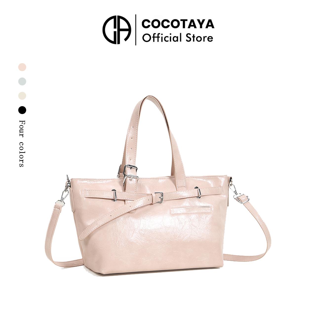 New casual PU leather tote bag, versatile commuter messenger bag, multifunctional large-capacity handbag