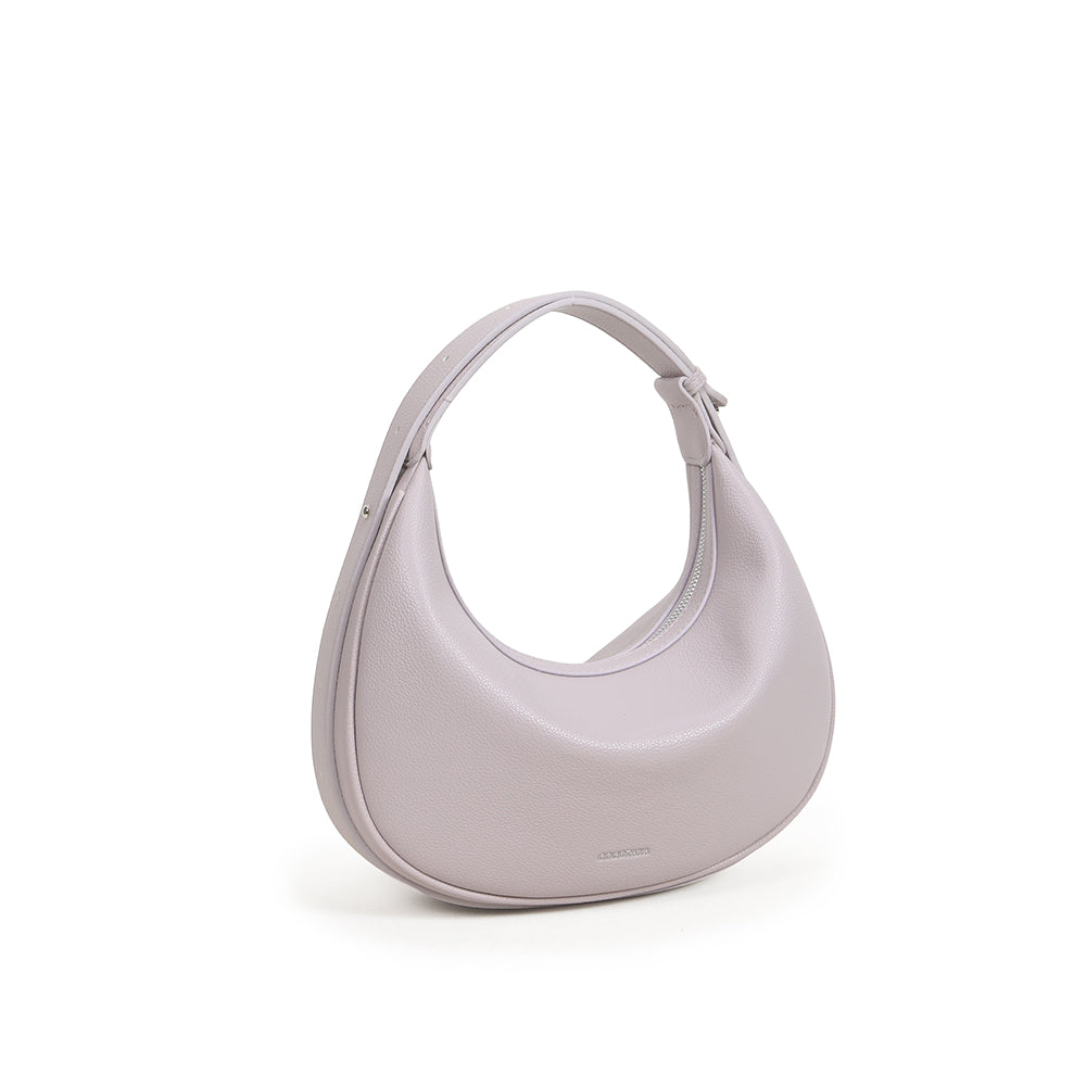 New PU leather half-moon bag, adjustable shoulder strap, versatile hand-held messenger shoulder bag, trendy crescent dumpling bag