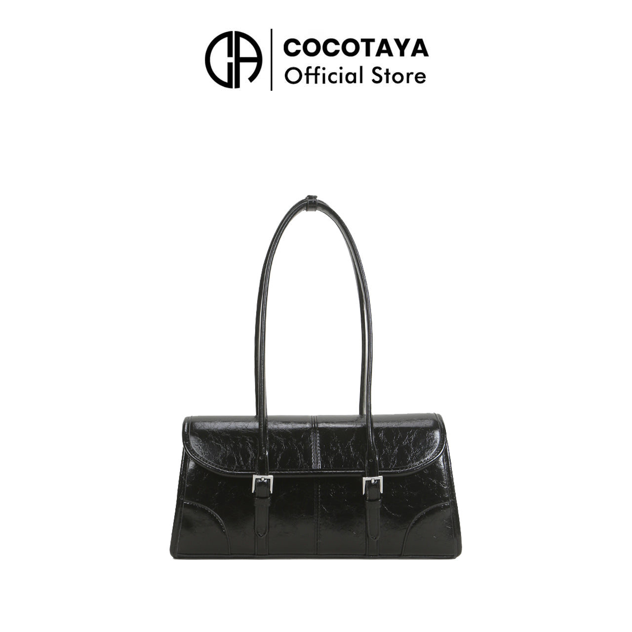 High-end retro armpit bag, fashionable and versatile PU leather shoulder bag, large-capacity work and commuter bag