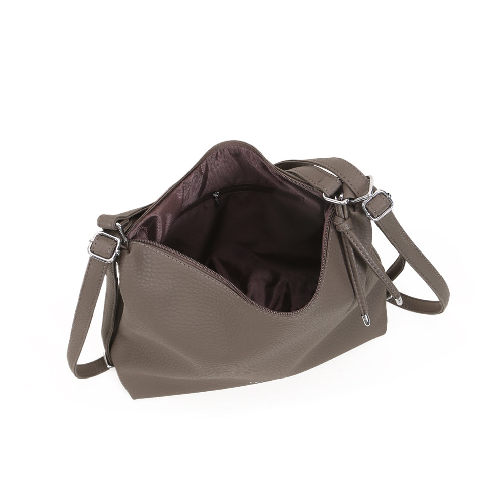 Fashion solid color handbag, large capacity PU material, crossbody bag, adjustable shoulder strap, multiple carrying methods