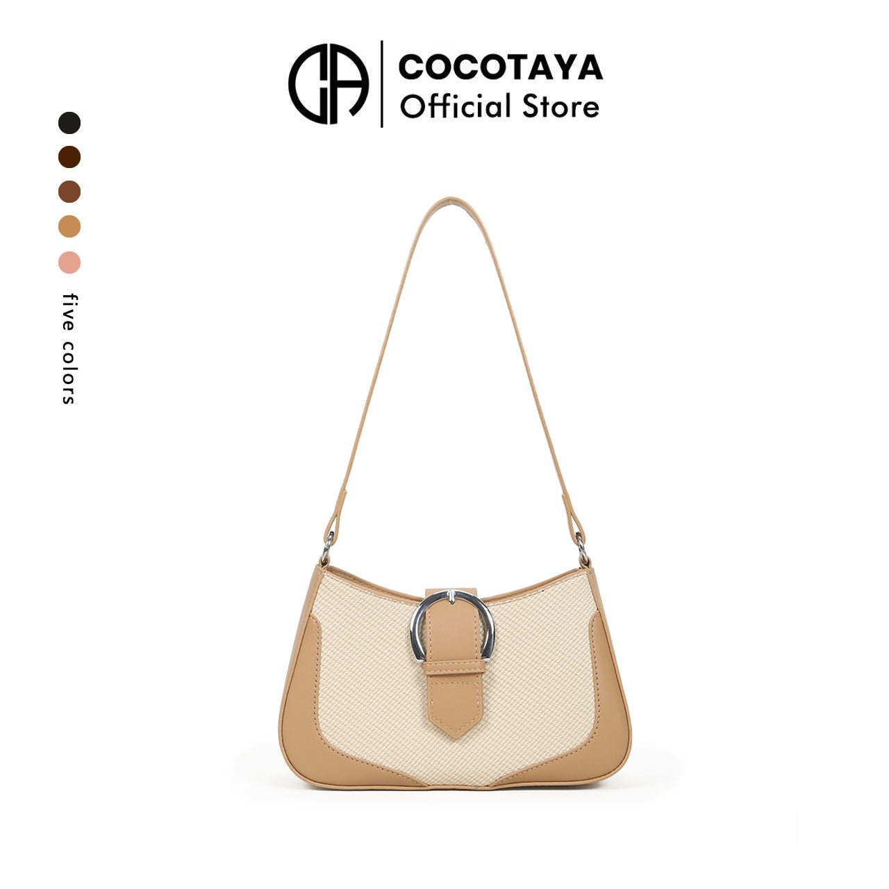 Trendy and fashionable retro handbags, high-end contrast color design underarm bags, casual shoulder messenger bags