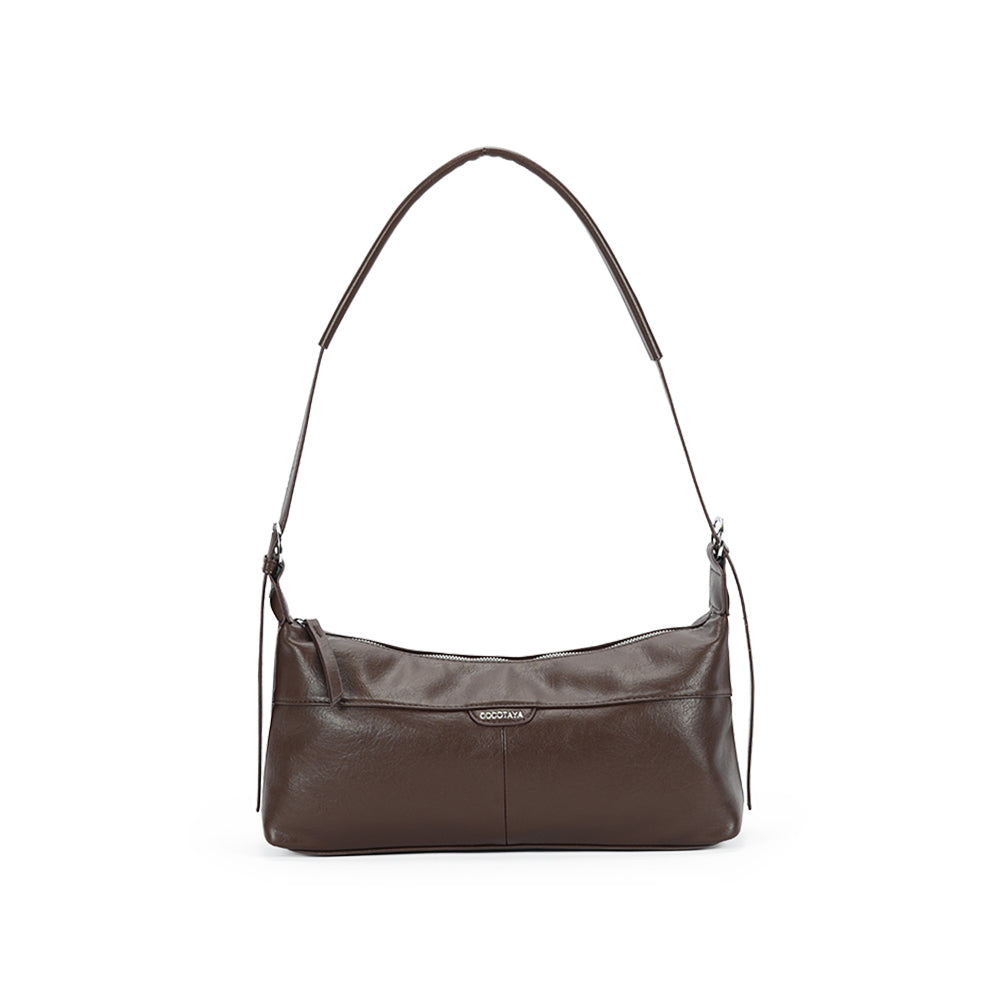 (COCOTAYA)Retro suede underarm bag, stylish leather handbag