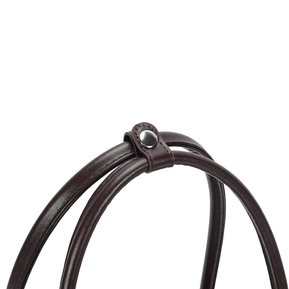 (COCOTAYA)Vintage Suede Barrel Shoulder Bag with Tassel Detail