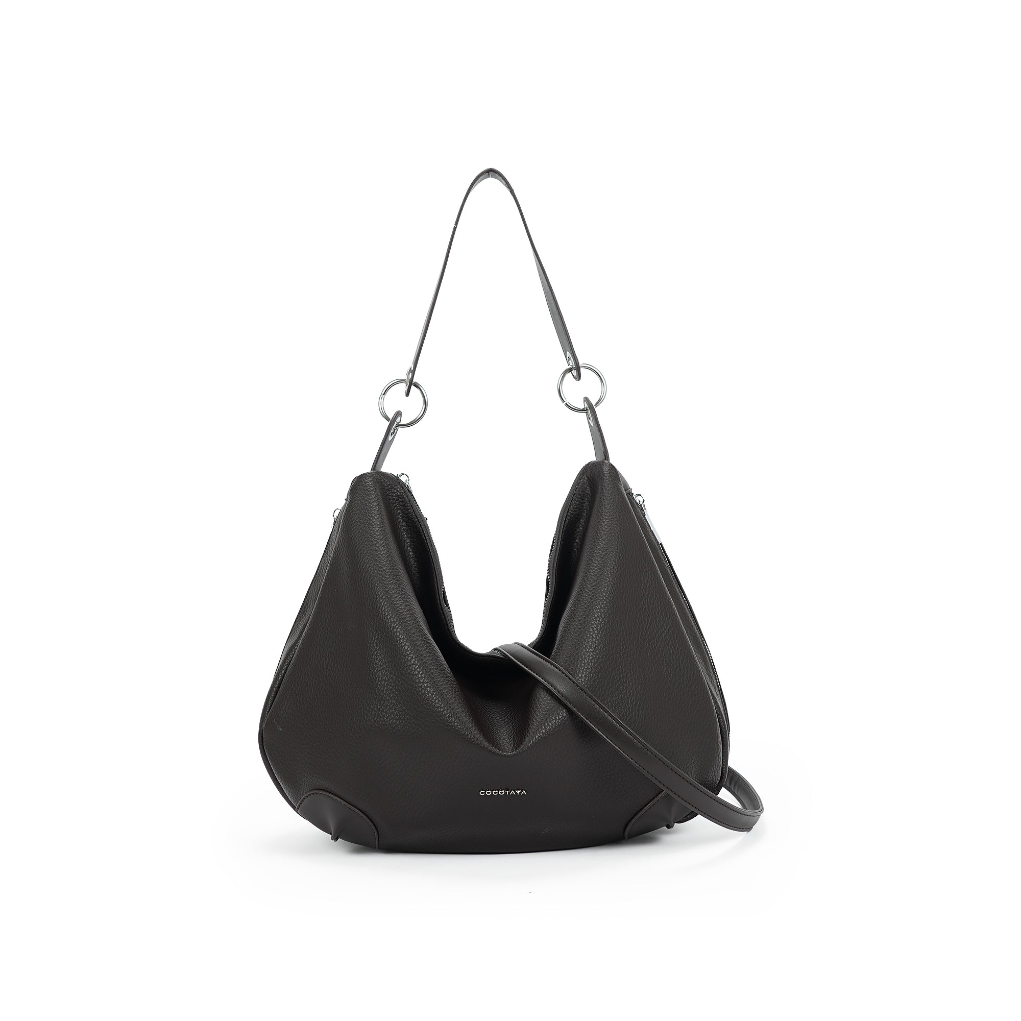 (cocotaya)Minimalist oversized PU bag, suitable for work commutes, shoulder bag or tote bag