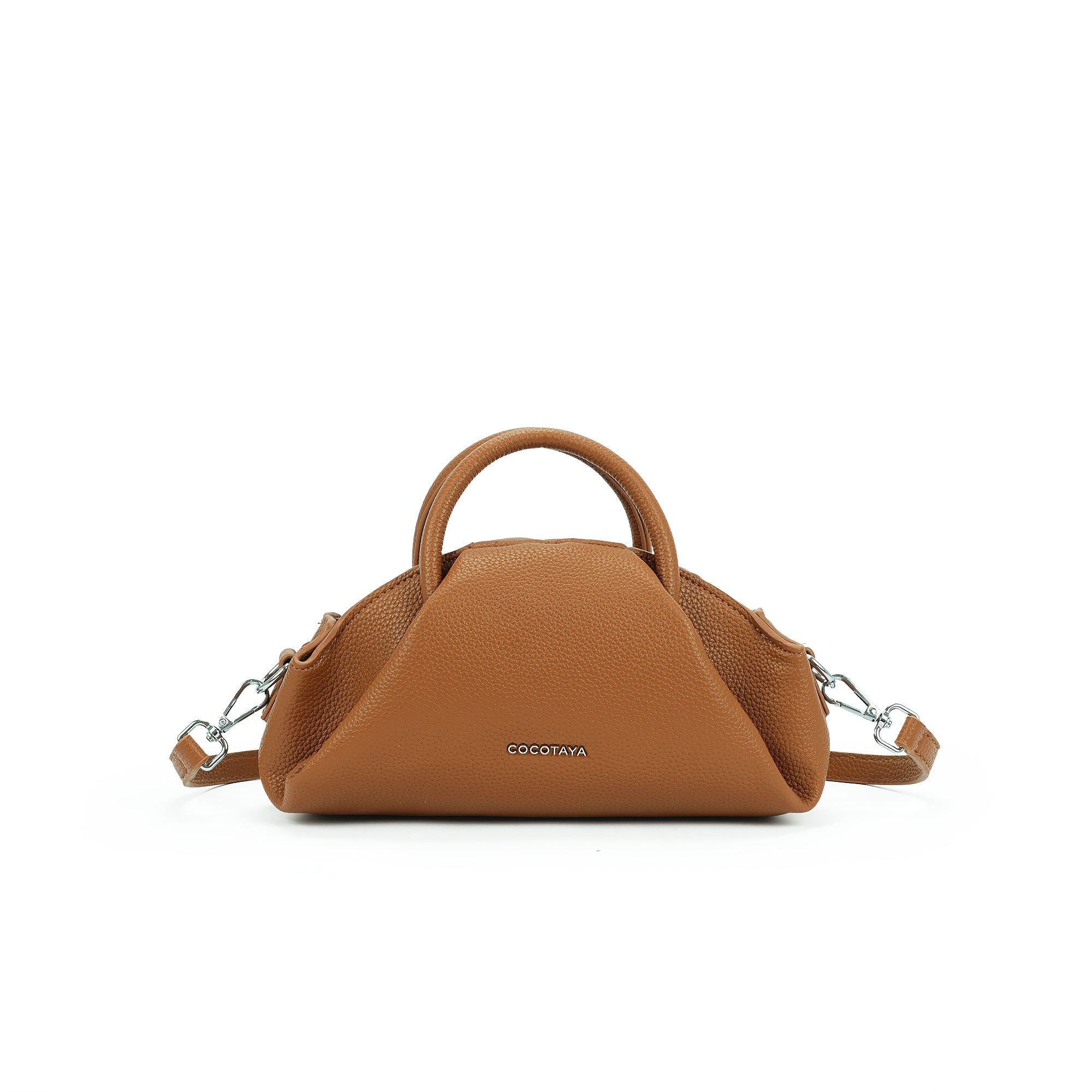 (cocotaya)Adjustable shoulder strap PU leather shell bag, multi-functional lightweight handbag or crossbody bag.