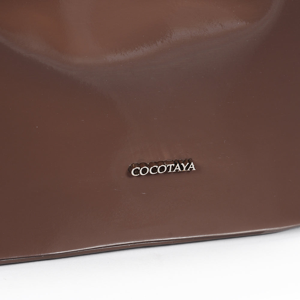 【COCOTAYA】Fashionable and simple PU bag, can be carried by hand or crossbody