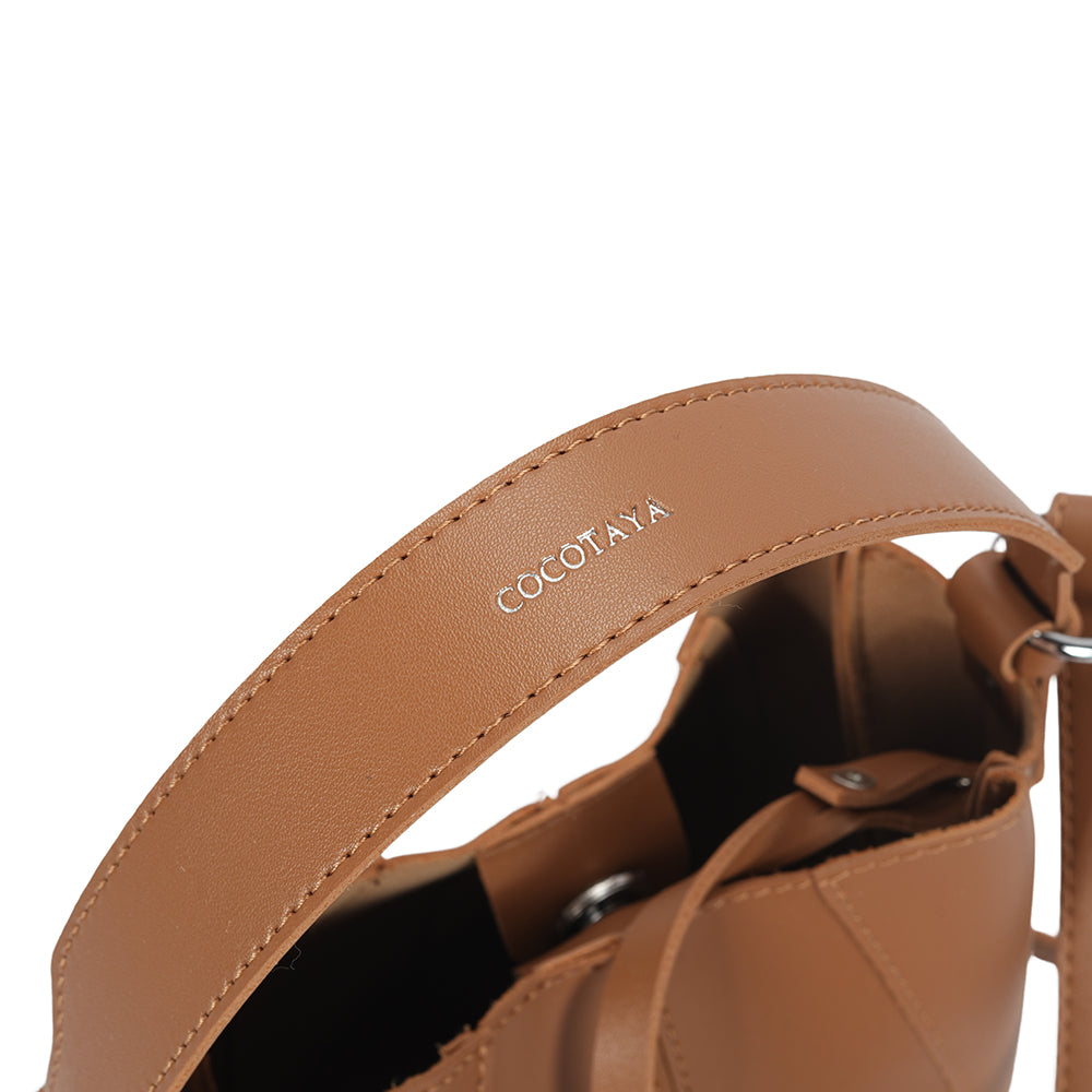 (COCOTAYA)Exquisite leather bucket bag, large capacity, shoulder/crossbody bag