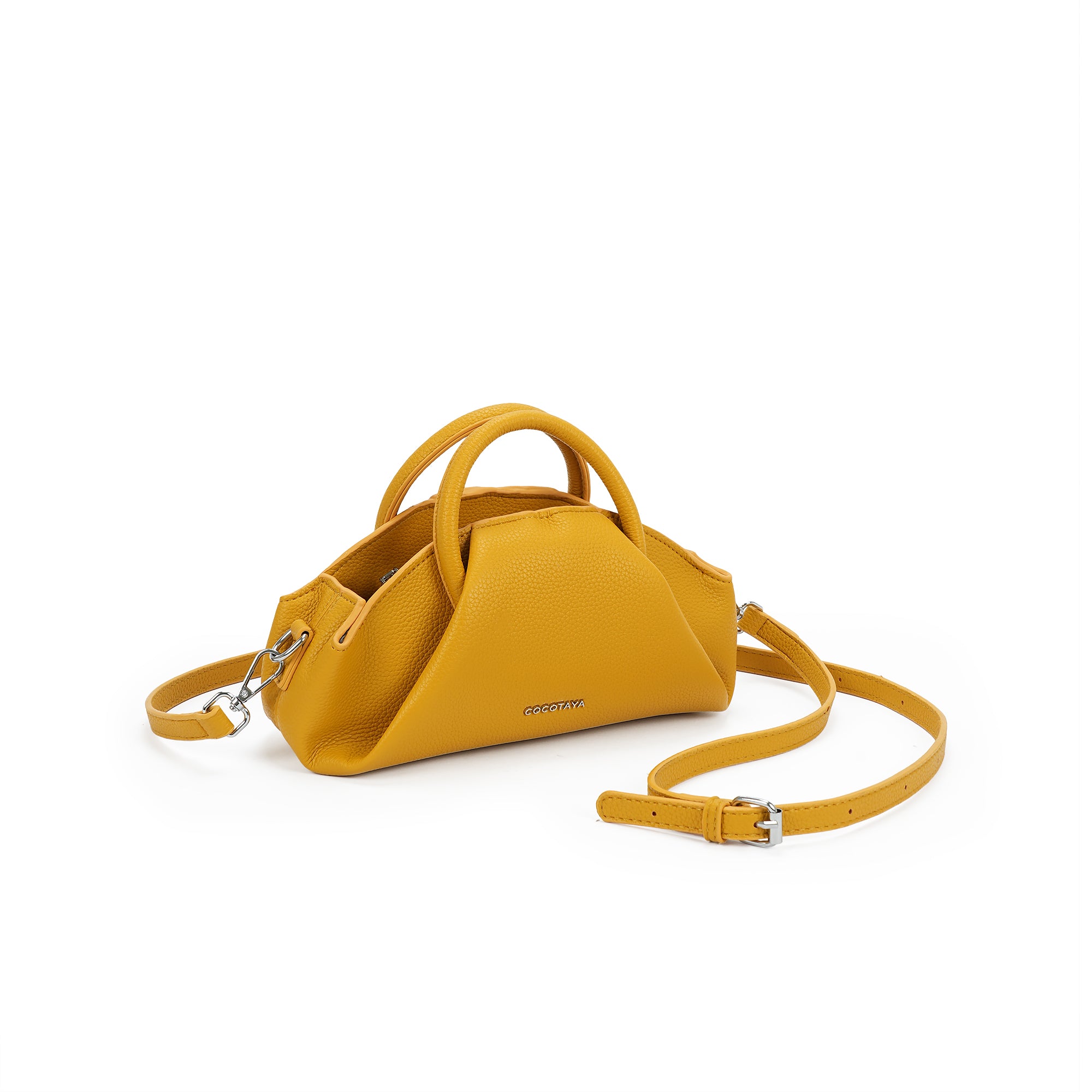 (cocotaya)Adjustable shoulder strap PU leather shell bag, multi-functional lightweight handbag or crossbody bag.