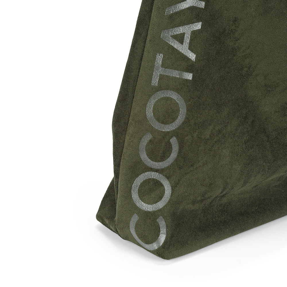 (COCOTAYA)Stylish retro large bag, velvet underarm bag, exquisite leather bag