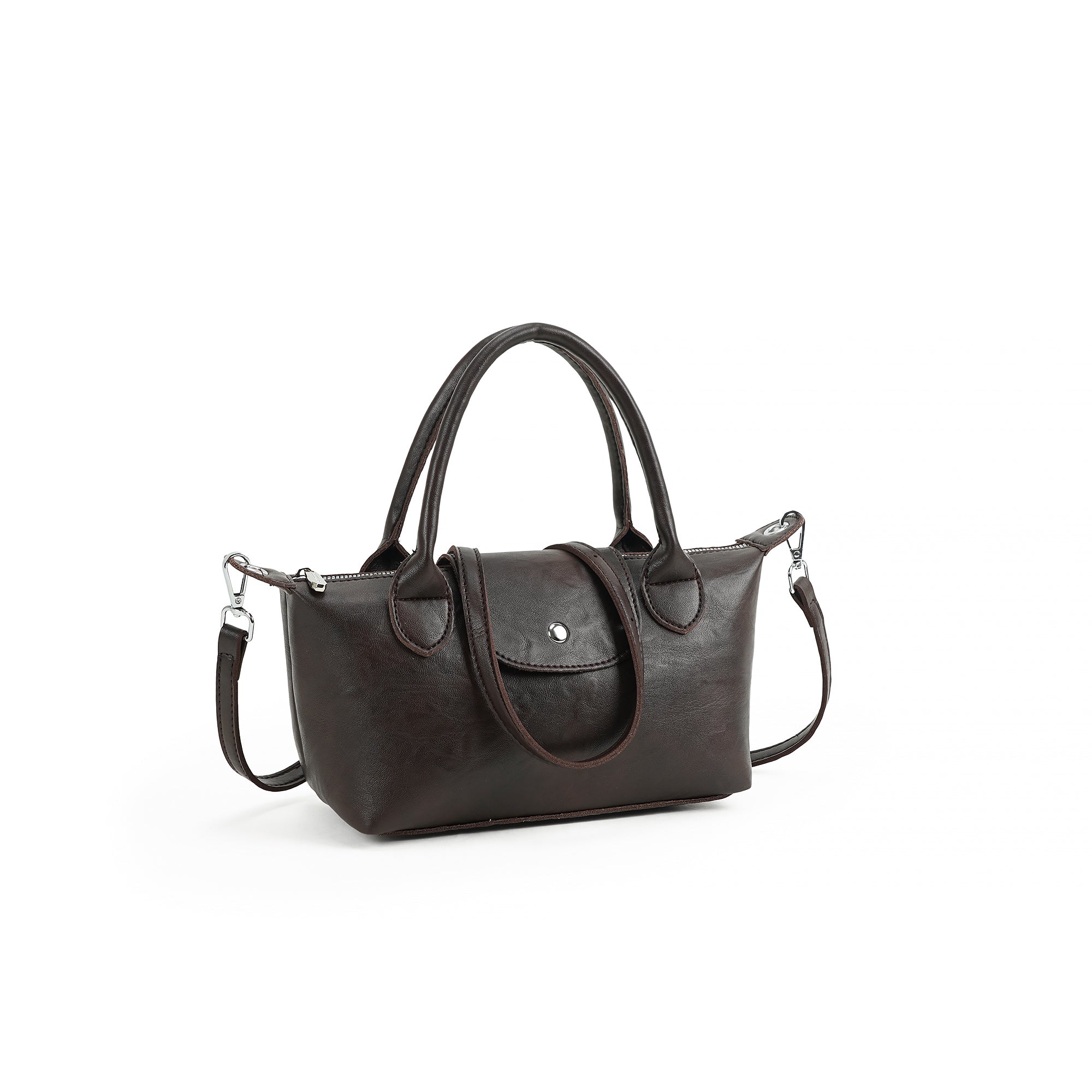 (cocotaya)Classic flap mini handbag, versatile PU bag that can be worn crossbody.