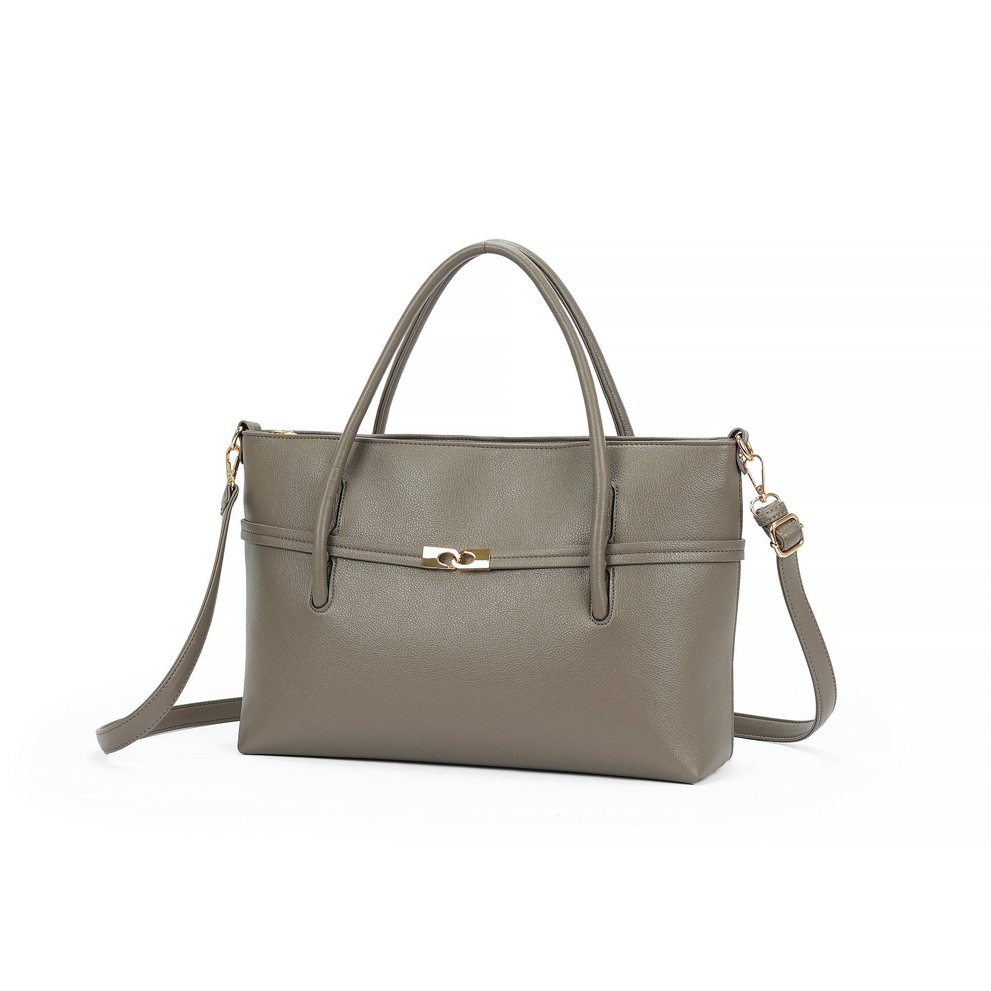 (COCOTAYA)Aurelia Bag Exquisite PU briefcase large handbag tote bag with a lychee texture on the surface