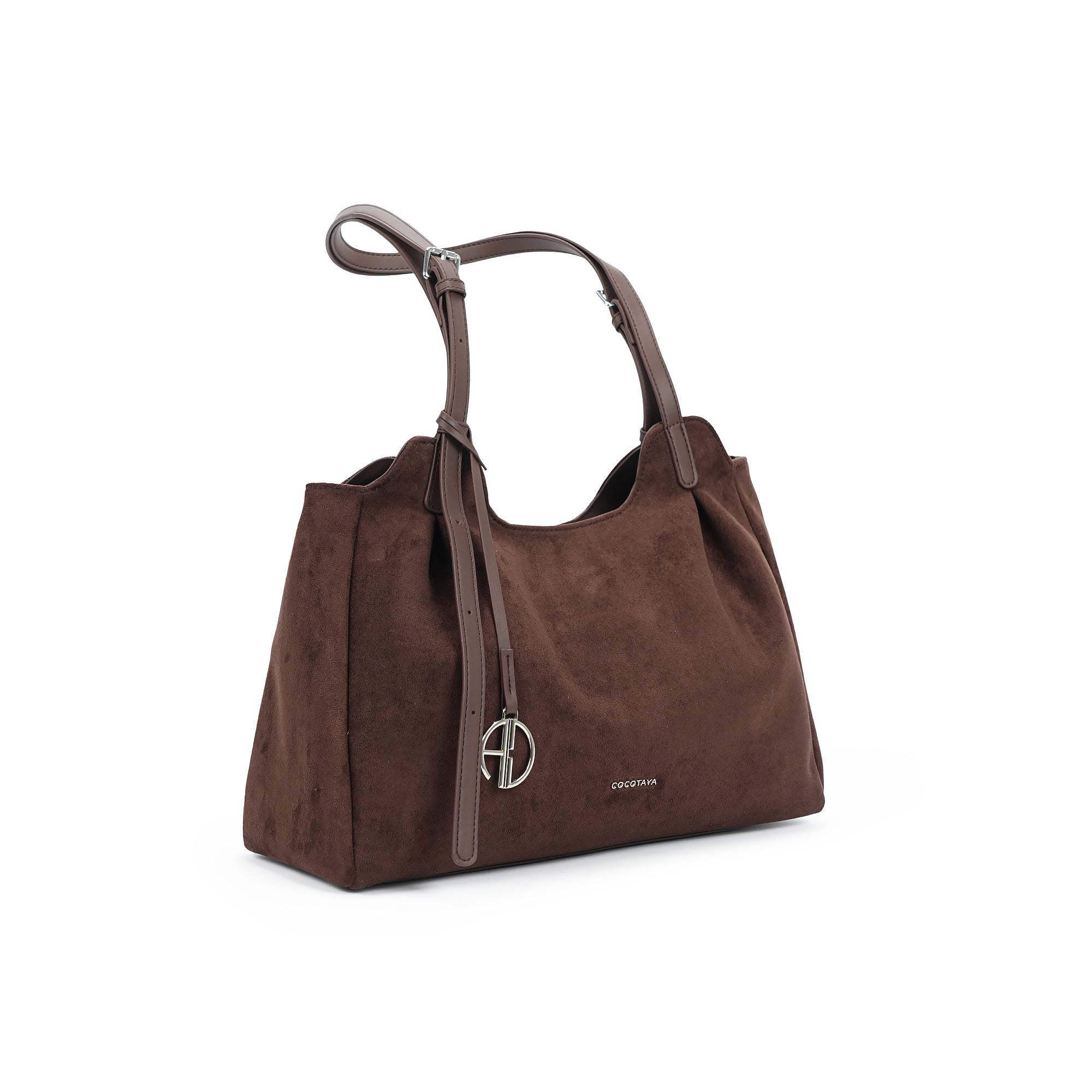 (COCOTAYA)Ripple bag Women PU Fashion Shoulder Casual Commuter Tote Bag