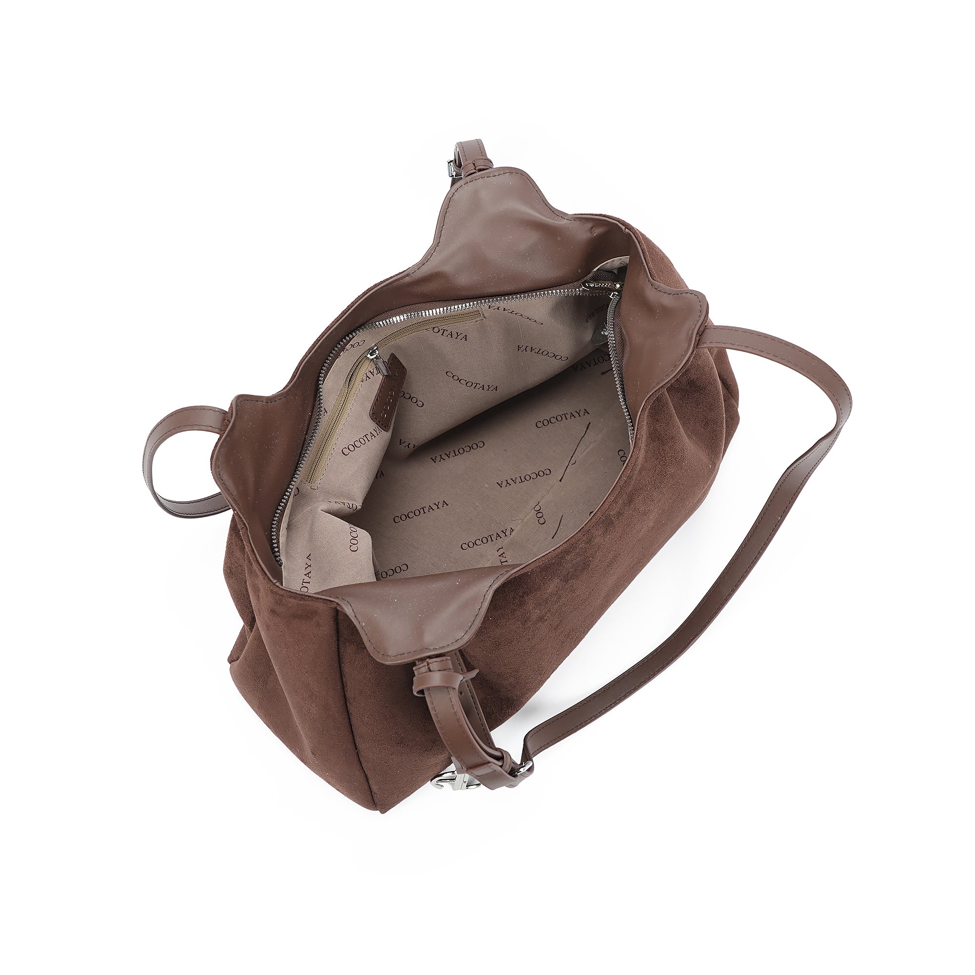 (COCOTAYA)Ripple bag Women PU Fashion Shoulder Casual Commuter Tote Bag