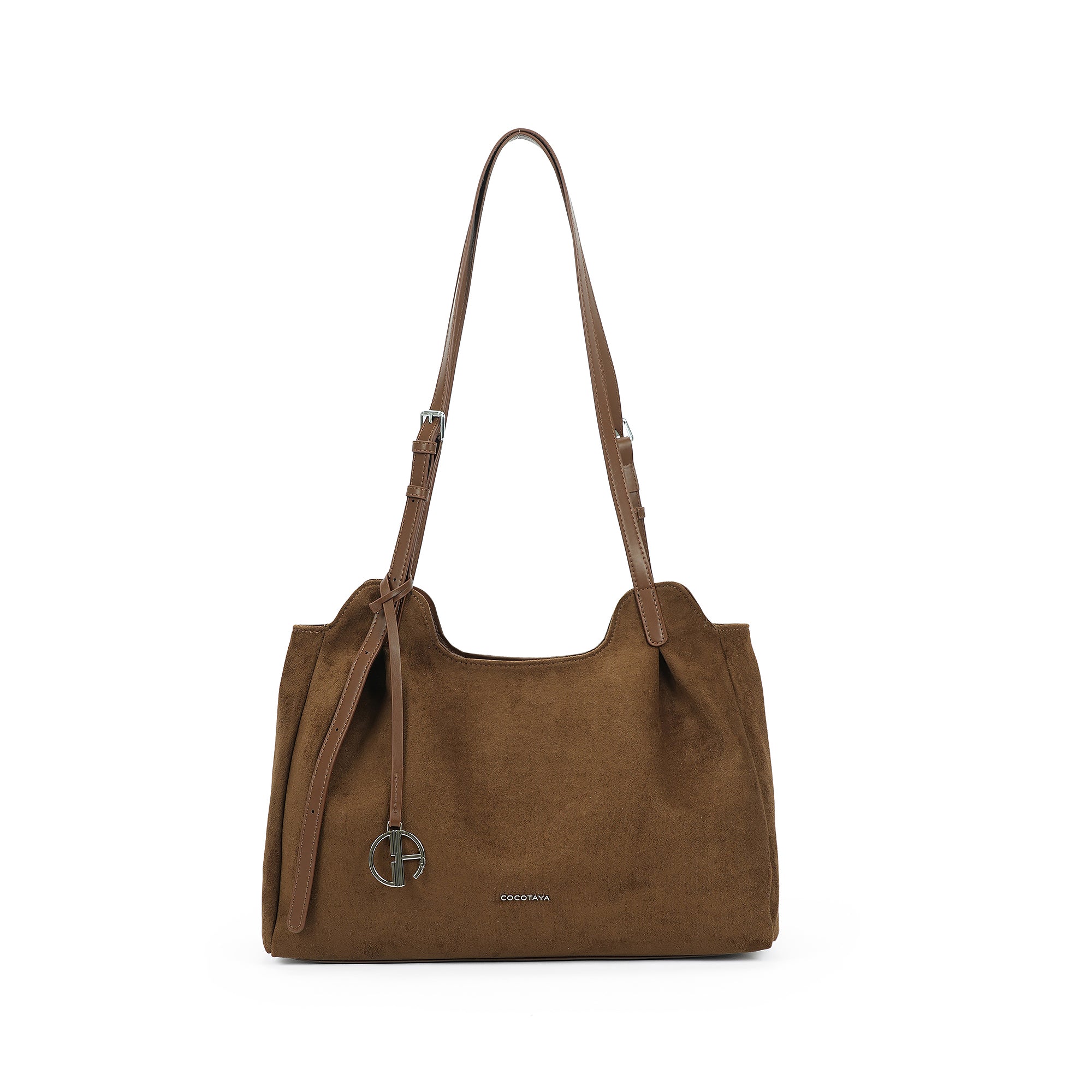 (COCOTAYA)Ripple bag Women PU Fashion Shoulder Casual Commuter Tote Bag