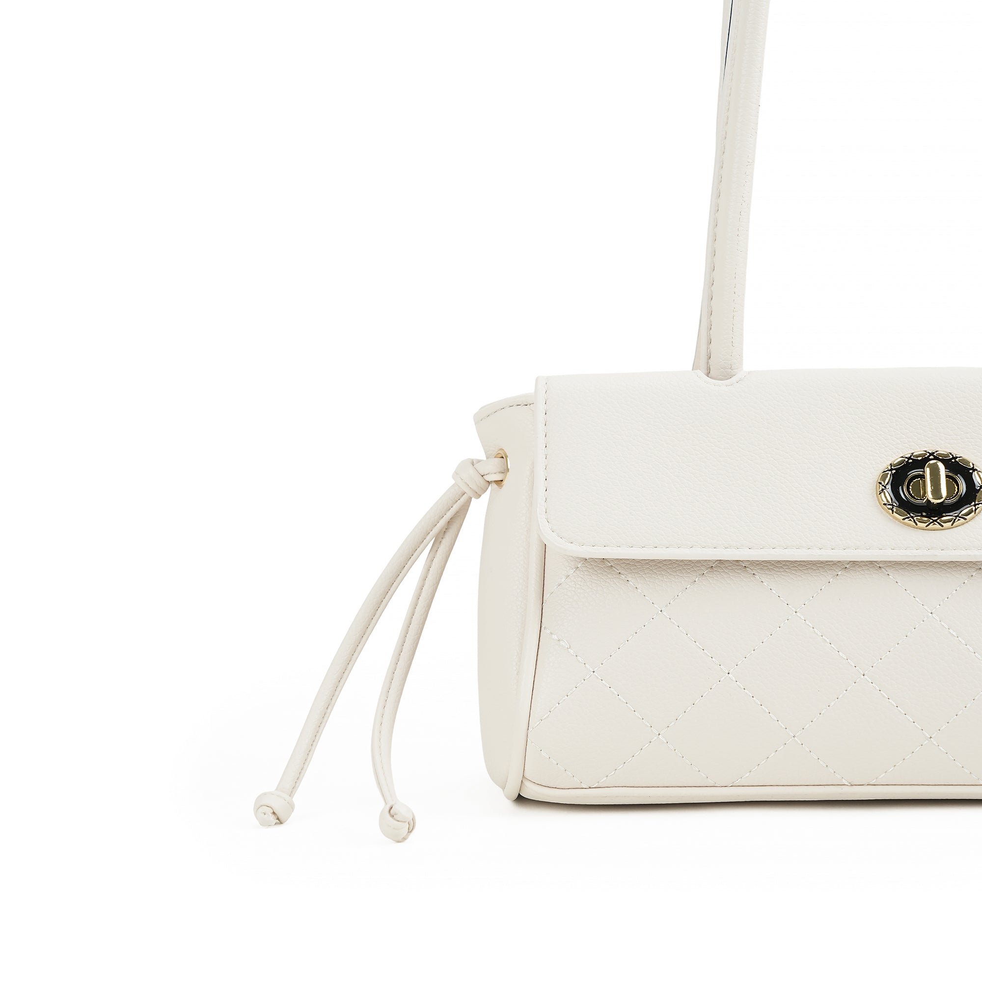 (cocotaya)Women's Retro Underarm Bag with Drawstring Decoration - Everyday Shoulder Bag