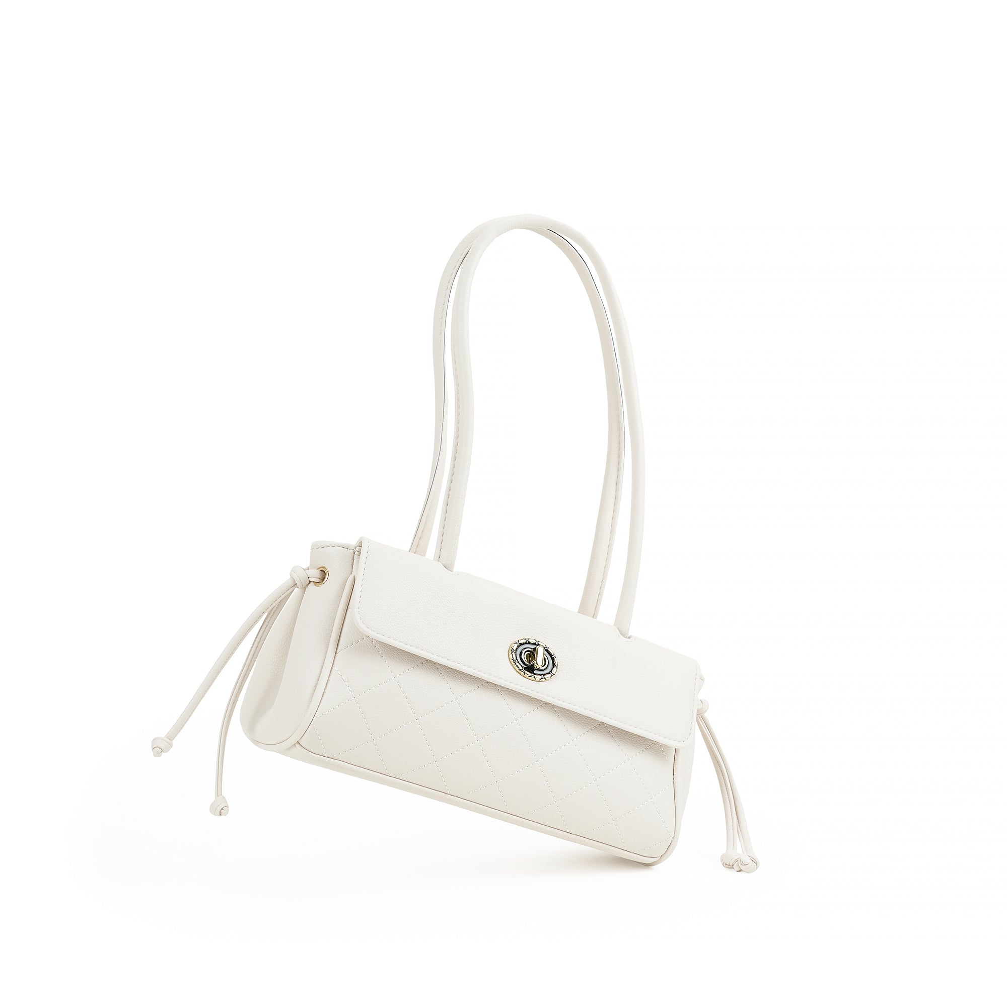 (cocotaya)Women's Retro Underarm Bag with Drawstring Decoration - Everyday Shoulder Bag