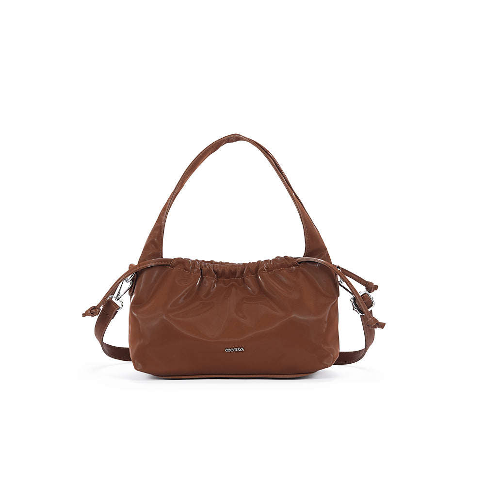 (COCOTAYA) PU Women's Fashion Large Capacity Handbag Single Shoulder Commuter Underarm Bag