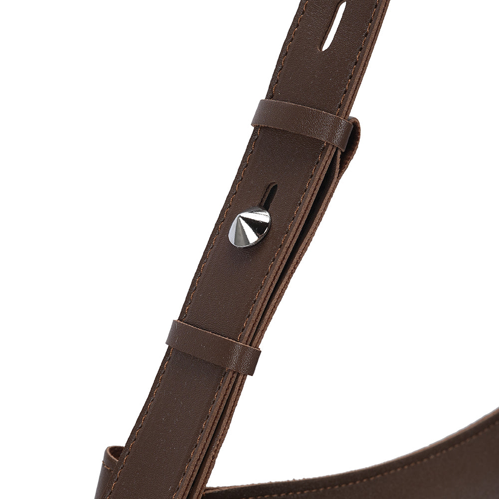 (COCOTAYA)Simple leather crossbody bag, large capacity tote bag with small pouch