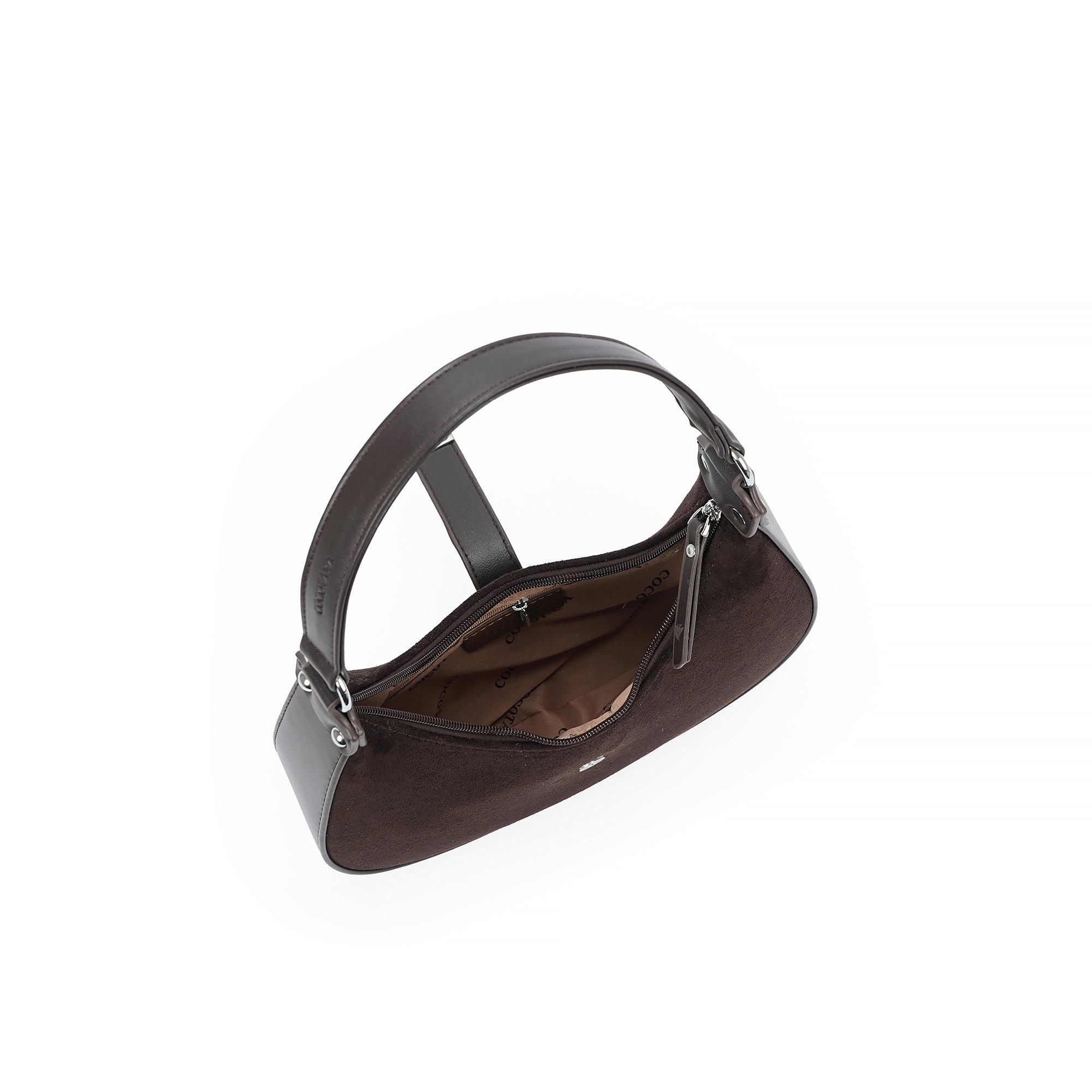 (cocotaya)Luna Buckle Bag Minimalist retro metal clasp crescent-shaped shoulder bag, casual shoulder bag