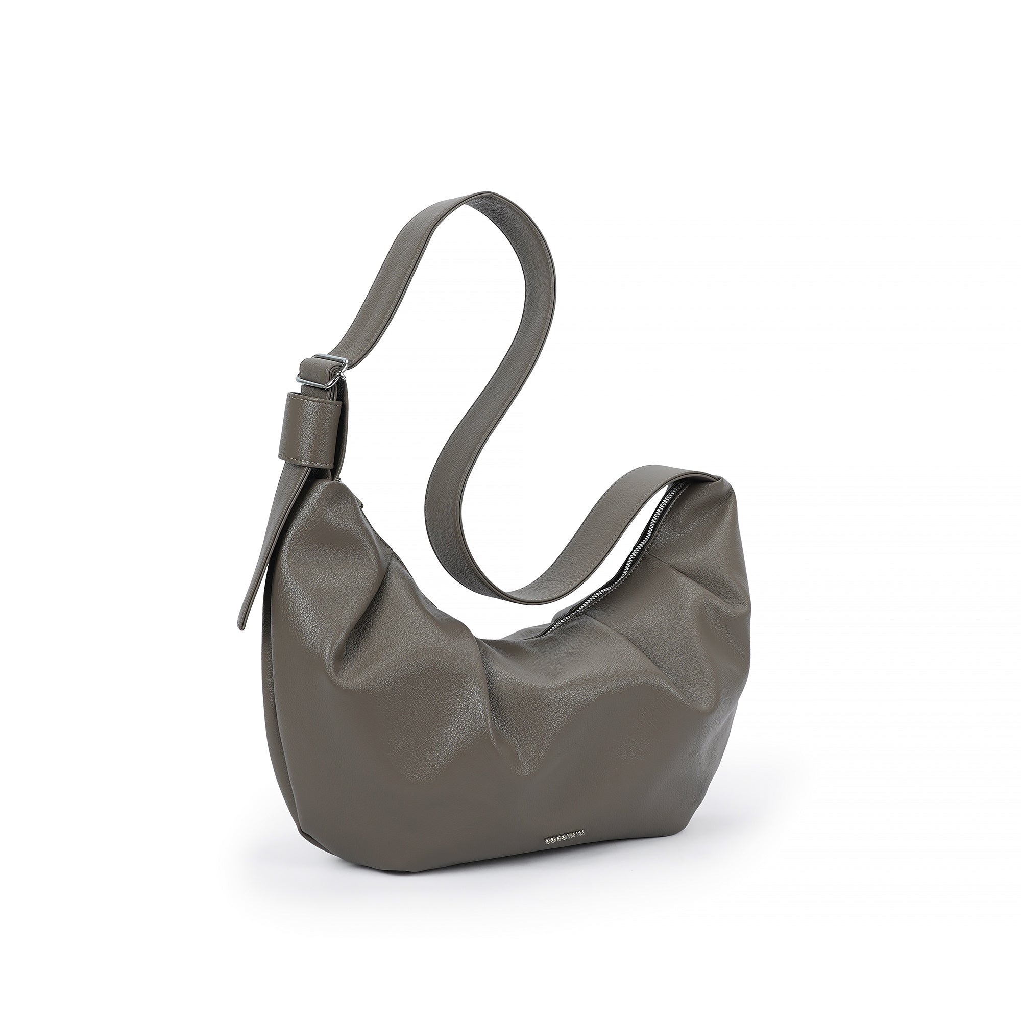 (cocotaya)Lunar Hobo Bag Minimalist Crescent Hobo Bag, Soft Leather Adjustable Shoulder Purse