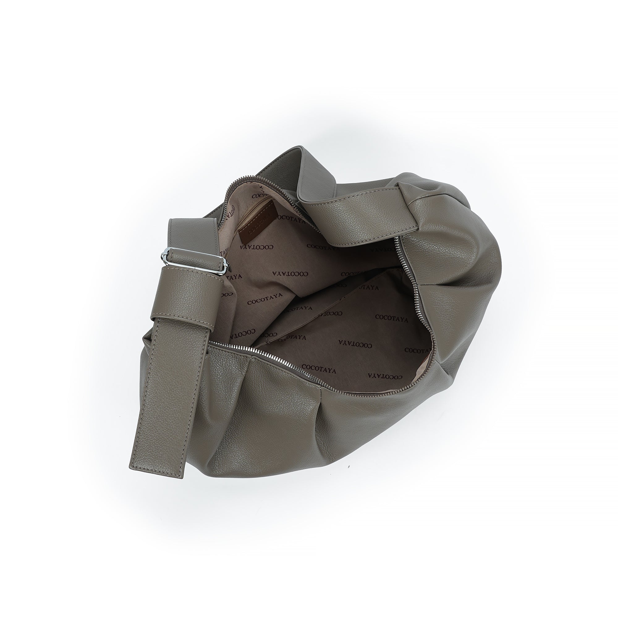 (cocotaya)Lunar Hobo Bag Minimalist Crescent Hobo Bag, Soft Leather Adjustable Shoulder Purse