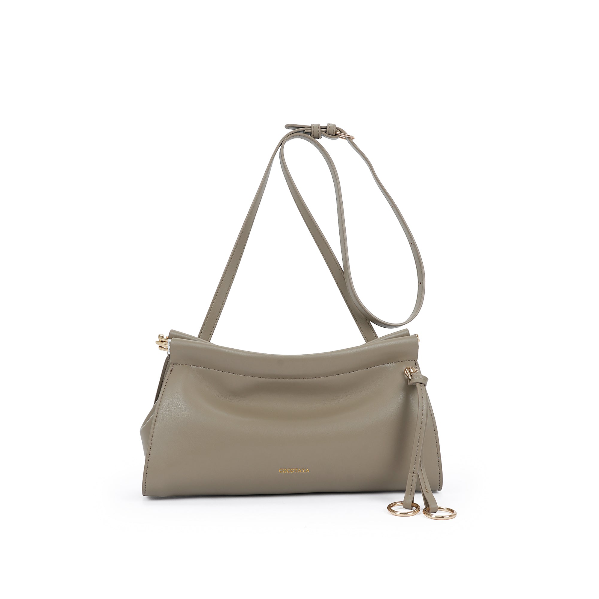 (cocotaya)Liora Bag Women's minimalist PU crossbody bag with adjustable shoulder strap, perfect for everyday wear.