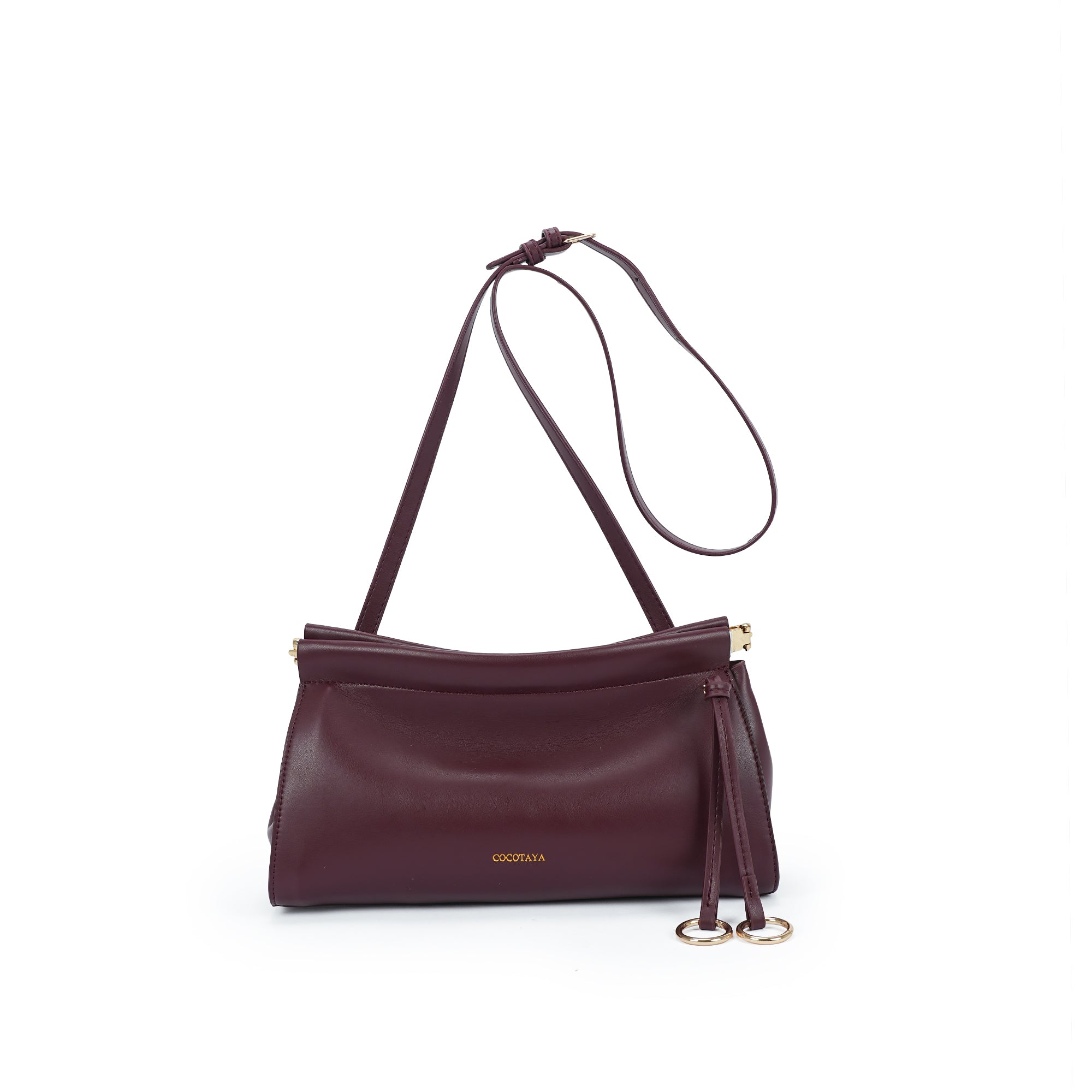 (cocotaya)Liora Bag Women's minimalist PU crossbody bag with adjustable shoulder strap, perfect for everyday wear.