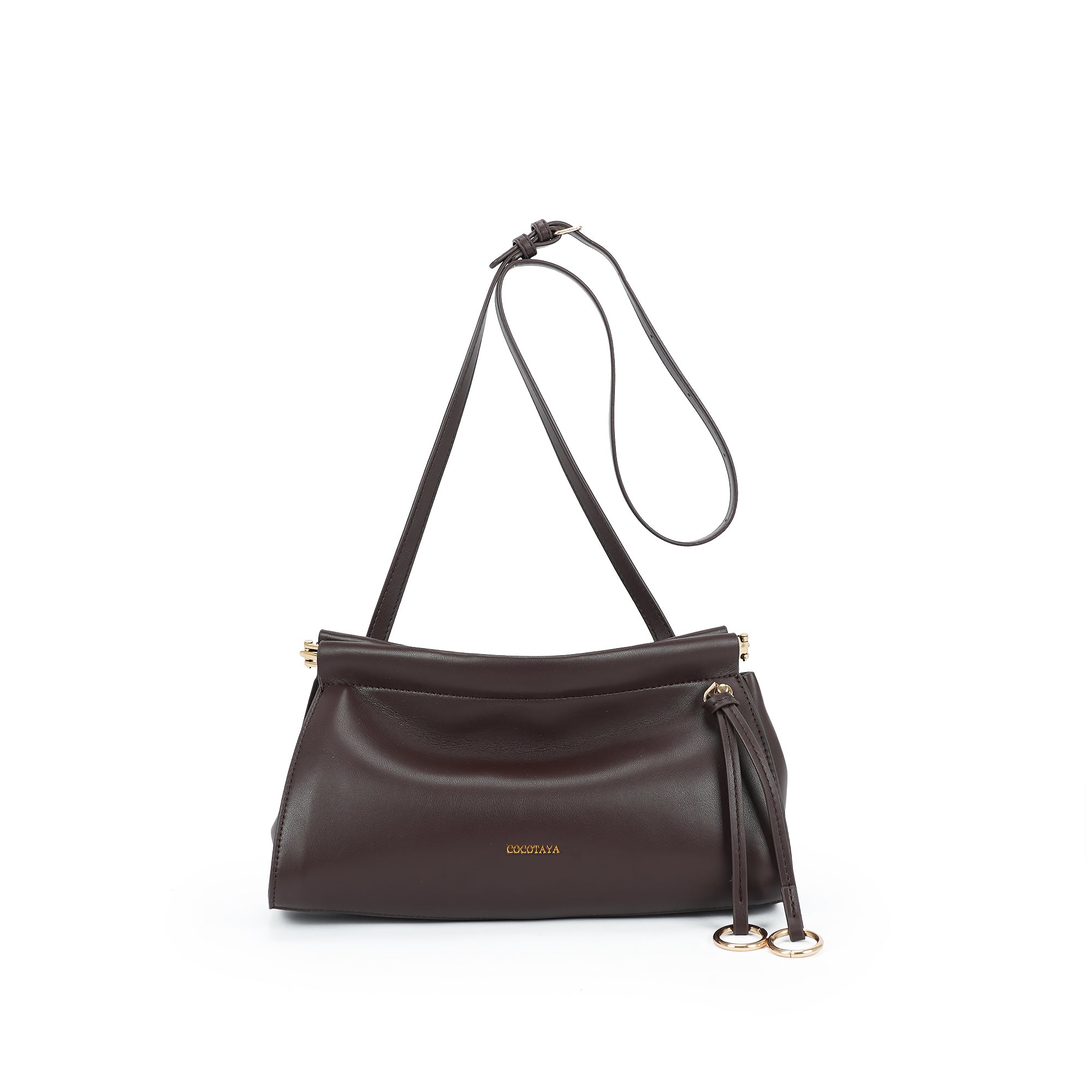 (cocotaya)Liora Bag Women's minimalist PU crossbody bag with adjustable shoulder strap, perfect for everyday wear.