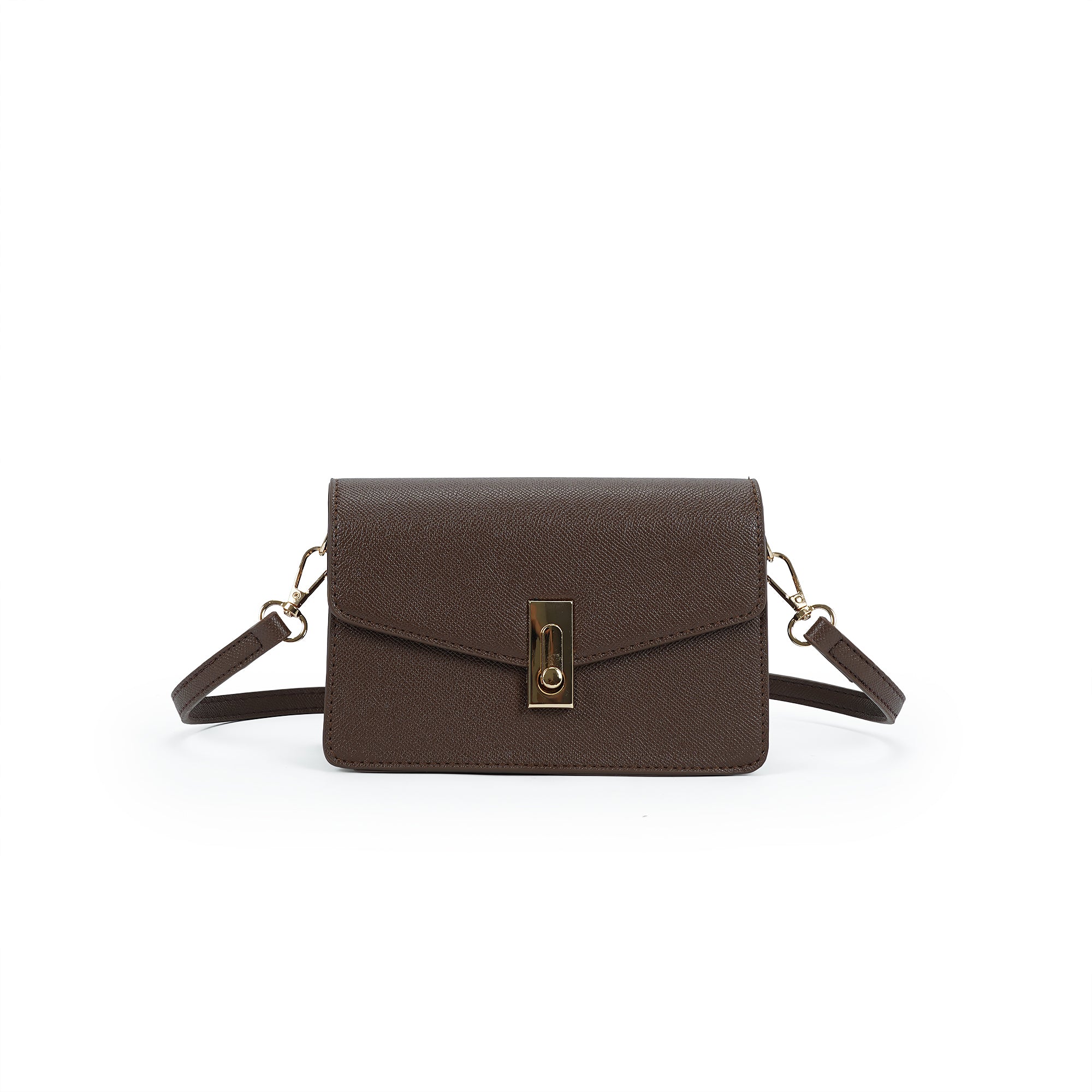 (cocotaya)Nova Bag Envelope-style minimalist flap PU leather crossbody bag