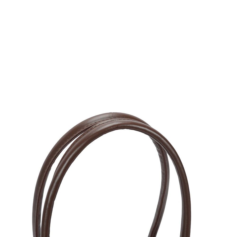 (COCOTAYA)Stylish and versatile leather drawstring tote bag with frosted finish.