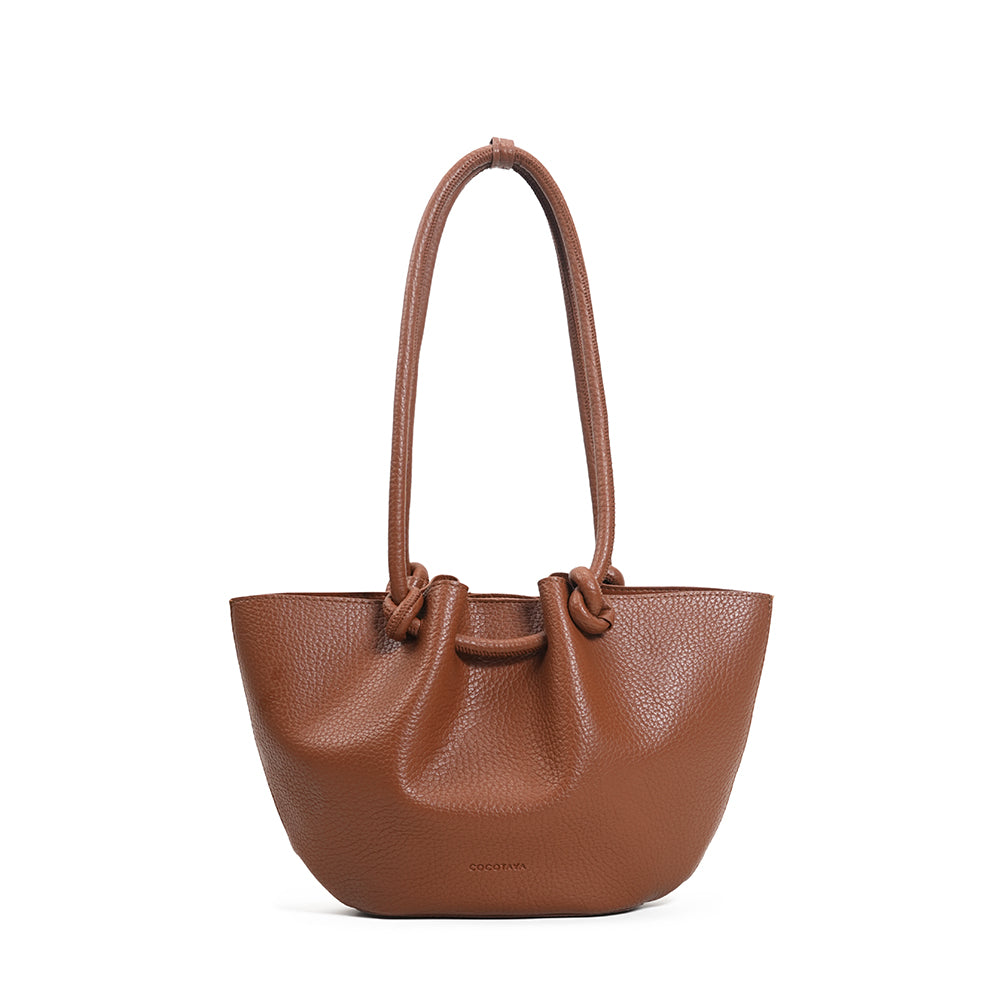 Shoulder bag, new style, simple and elegant design, foldable cloud bag, PU material