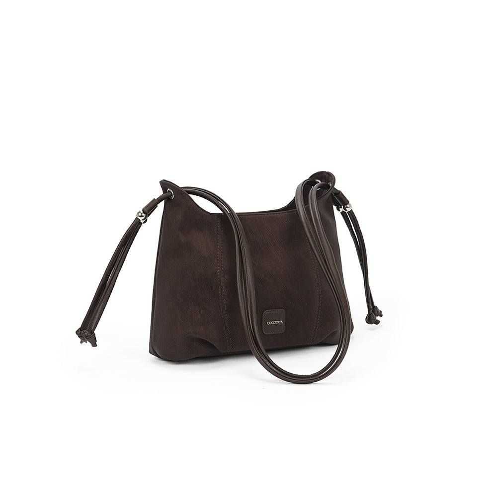 (COCOTAYA)Pumpkin Bag Retro PU Shoulder Bag Exquisite Crossbody Bag